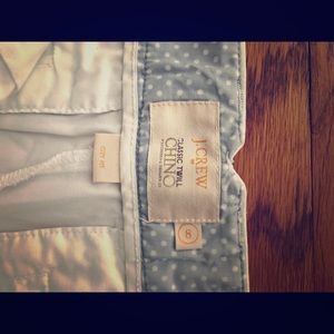 White J Crew Chino Shorts